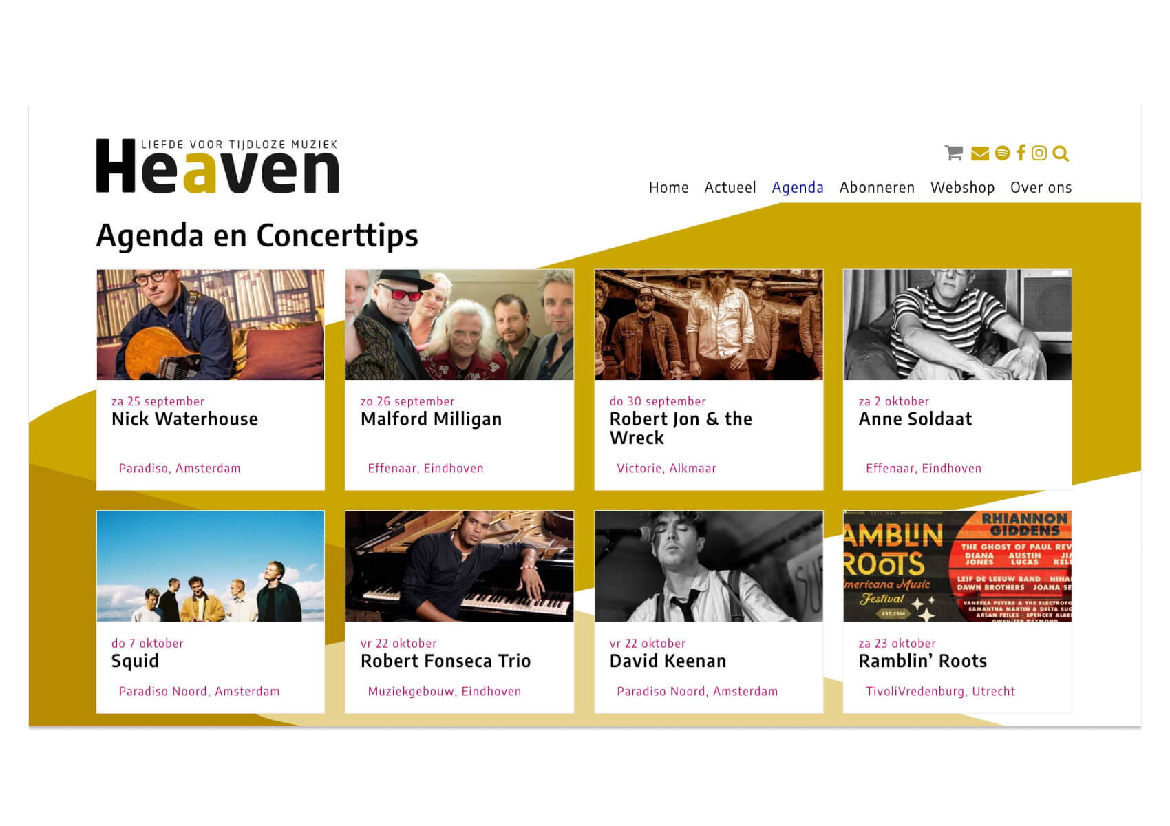 Heaven magazine: Digital design en realisatie website