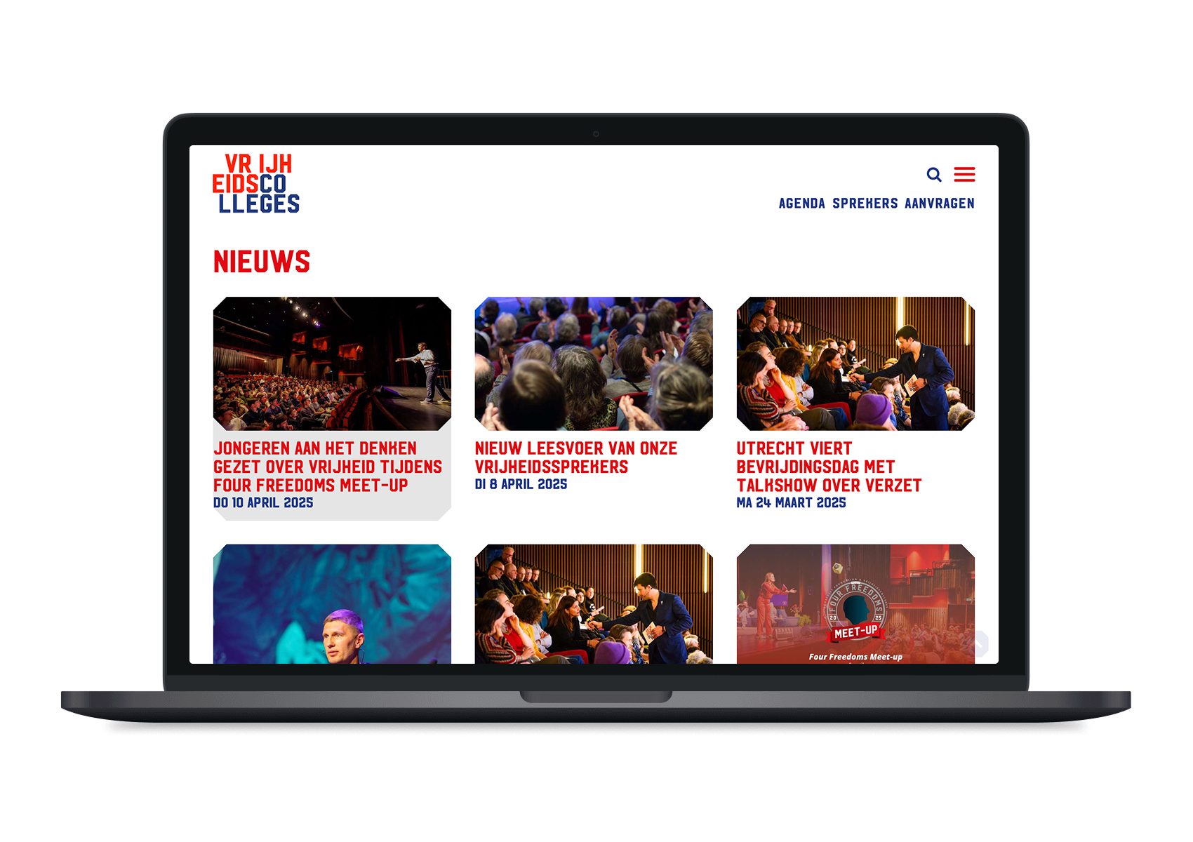Vrijheidscolleges: Digital design website en streaming platform