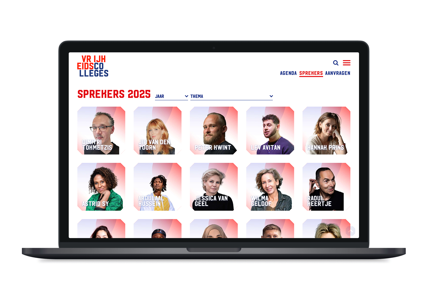 Vrijheidscolleges: Digital design website en streaming platform